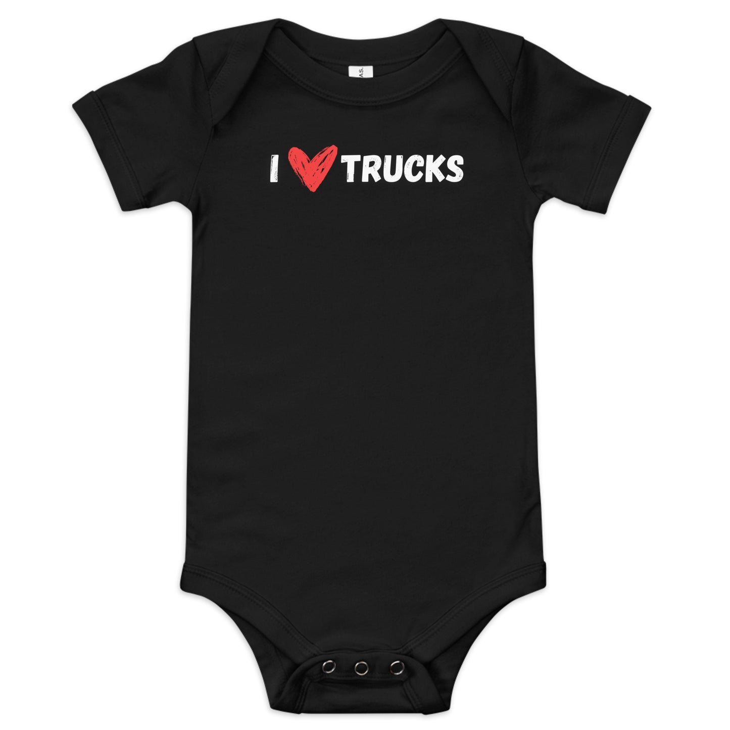 I Heart Trucks Baby Onesie