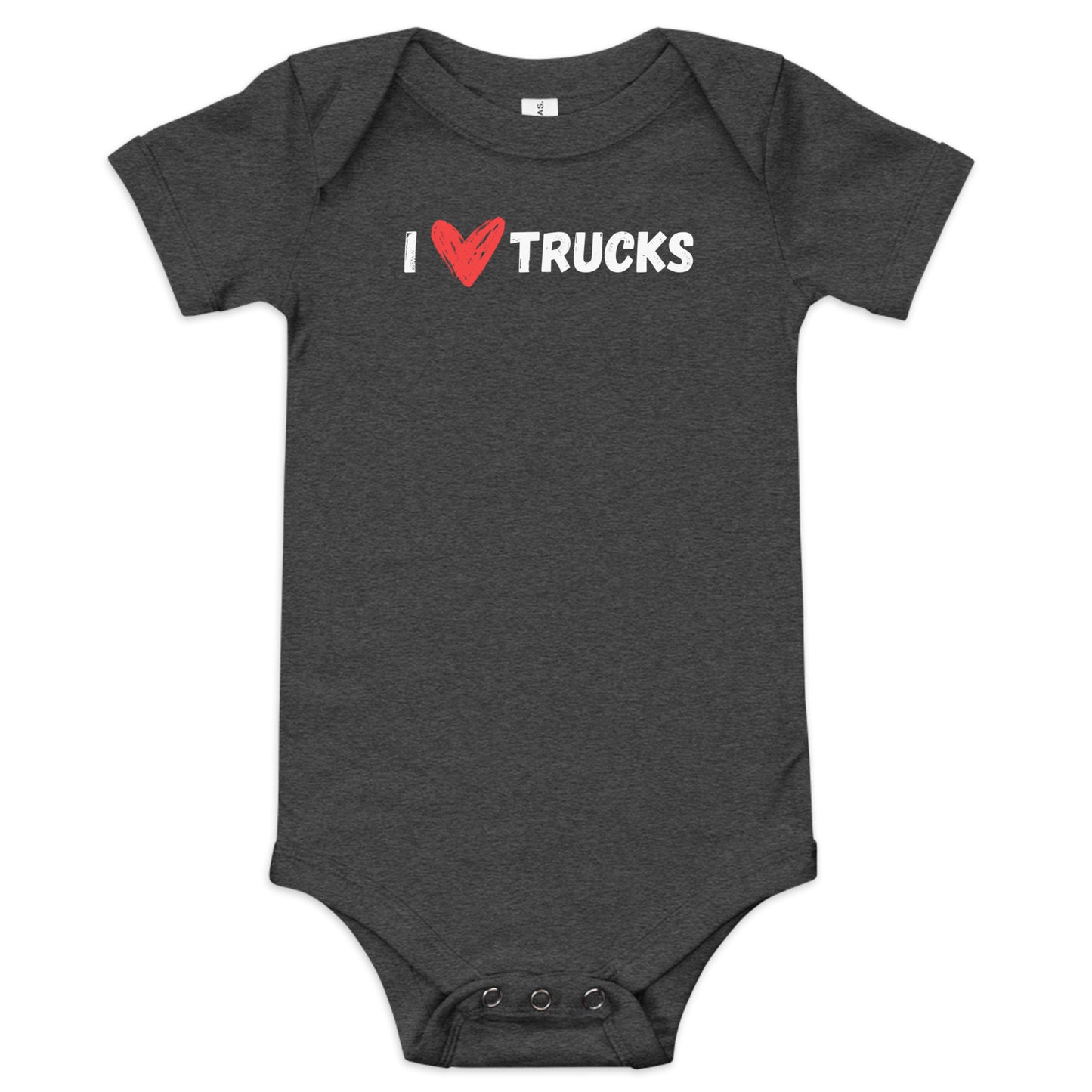 I Heart Trucks Baby Onesie