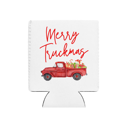 Merry Truckmas Can Cooler