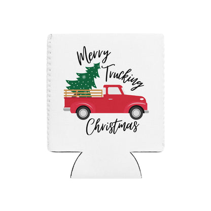 Merry Trucking Christmas Can Cooler