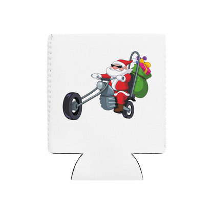 Santa Motorcycle Can Cooler