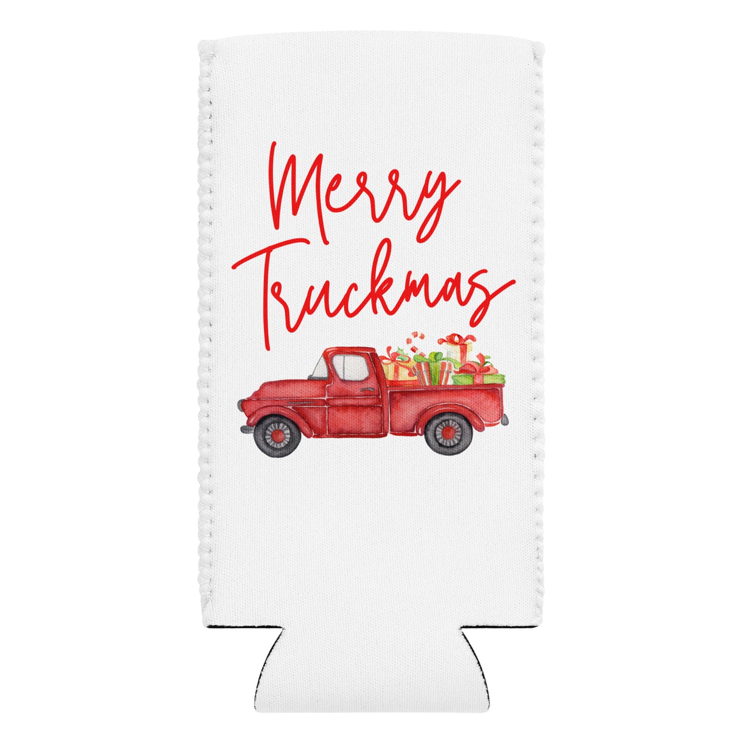 Merry Truckmas Can Cooler