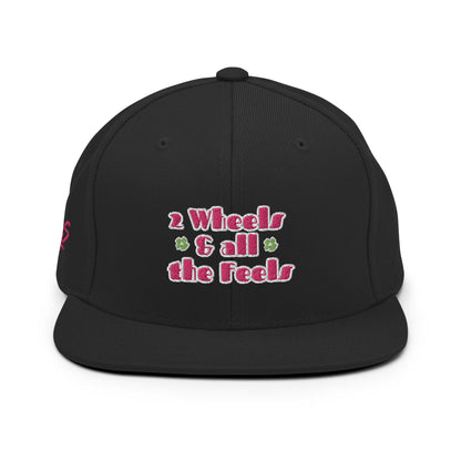 2 Wheels & All The Feels Snapback Hat