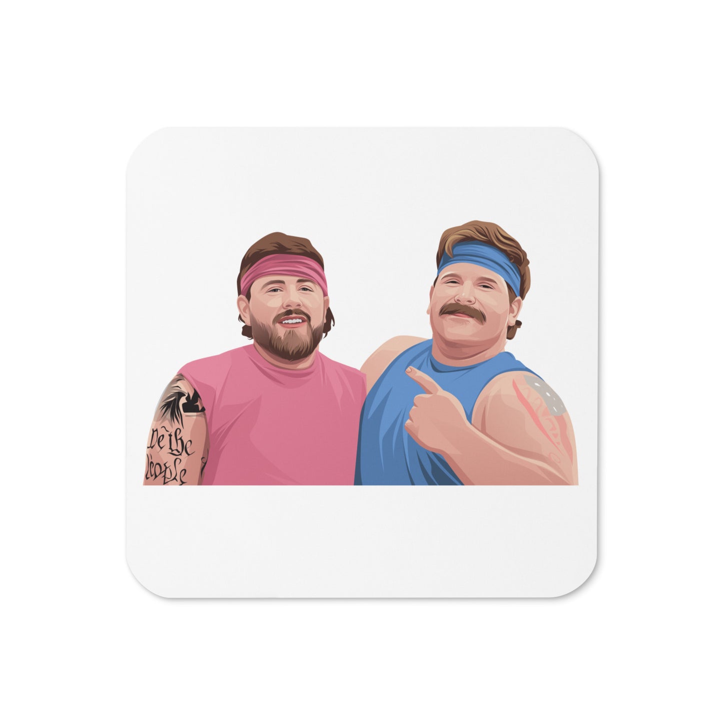 Gender Reveal Wrestlers Cork-back Coaster