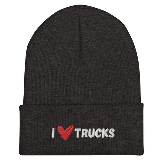 I Heart Trucks Cuffed Beanie