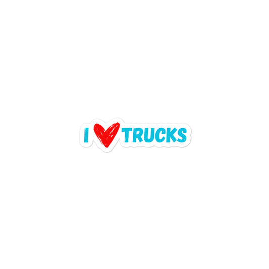 I Heart Trucks Kiss-Cut Stickers