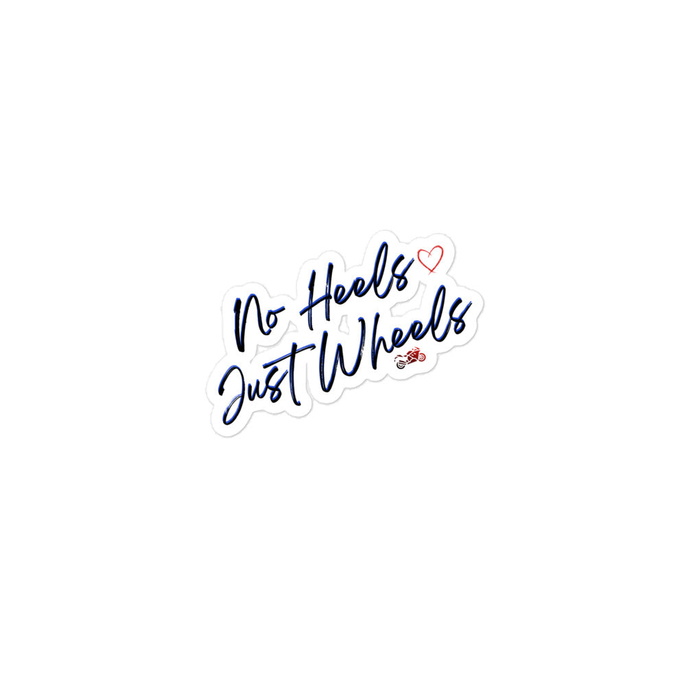 No Heels Just Wheels Motorcycle Kiss-Cut Stickers