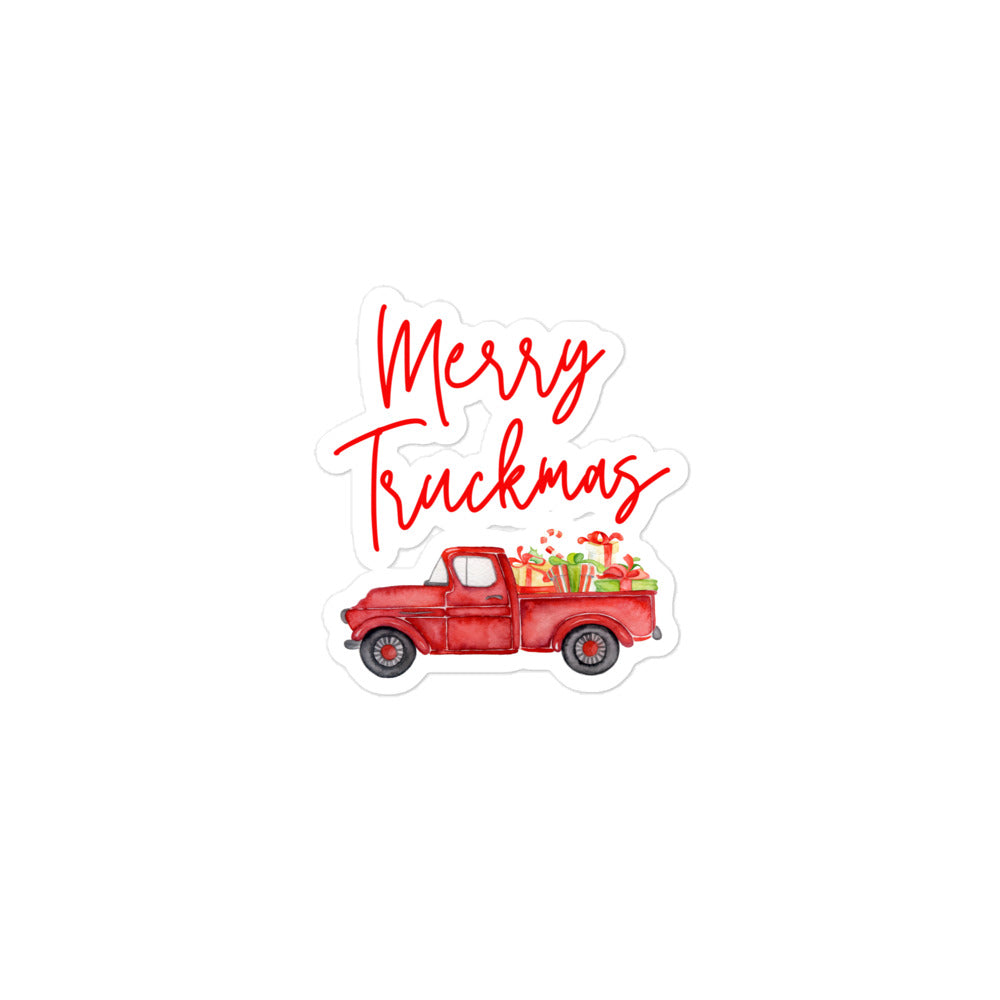 Merry Truckmas Kiss-cut Stickers