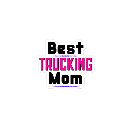 Best Trucking Mom Kiss-cut Stickers
