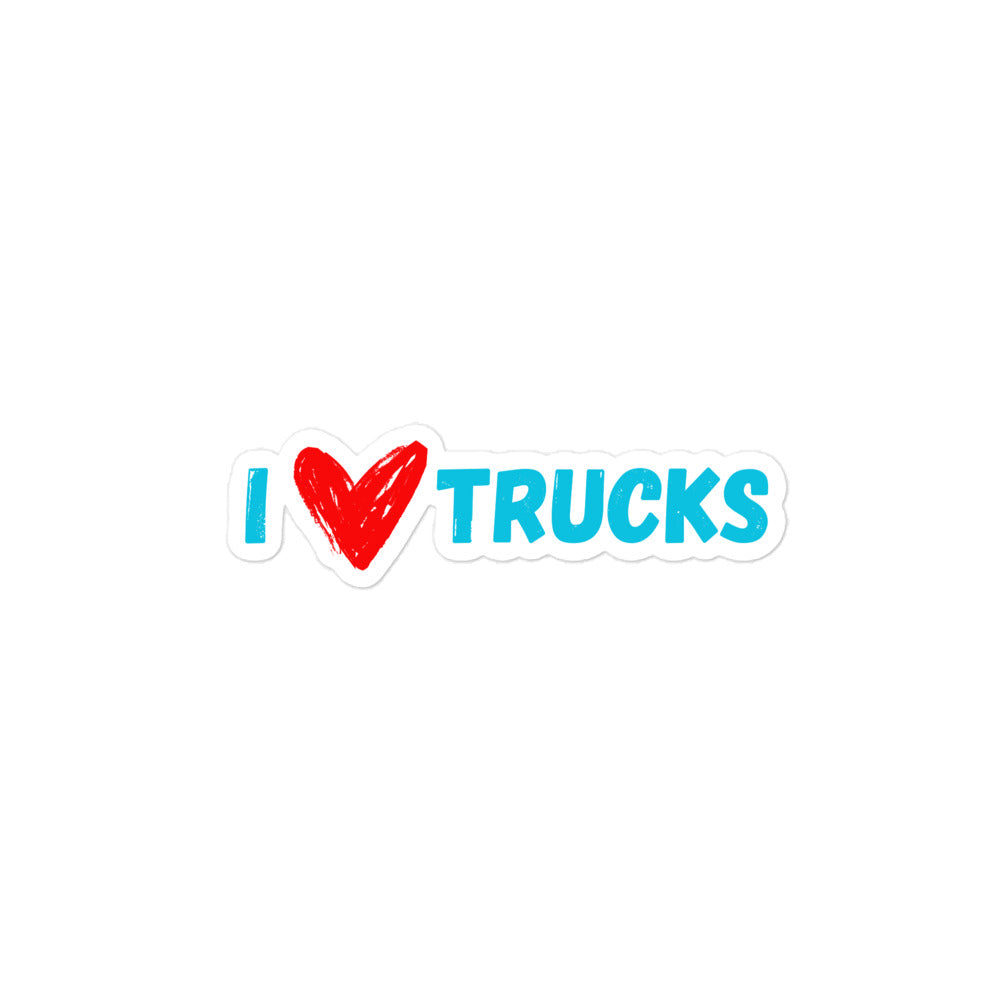 I Heart Trucks Kiss-Cut Stickers