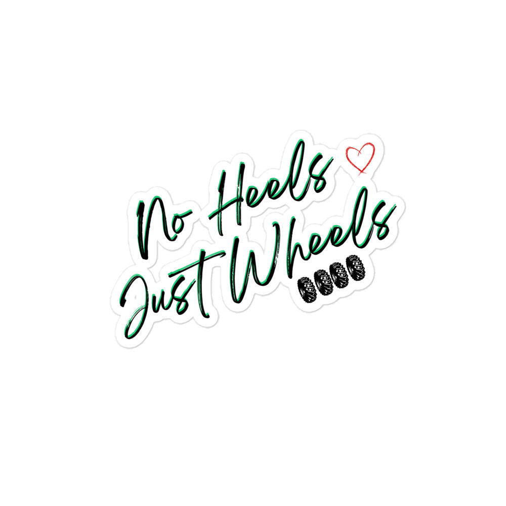 No Heels Just Wheels Truck Kiss-Cut Stickers