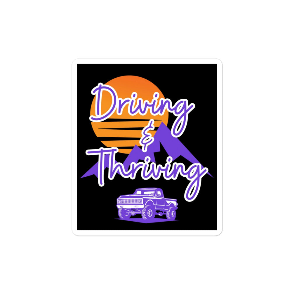 Driving & Thriving Kiss-Cut Stickers
