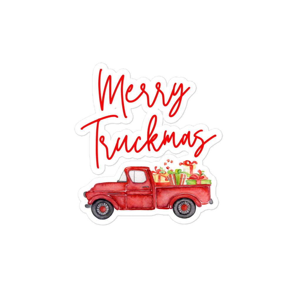 Merry Truckmas Kiss-cut Stickers