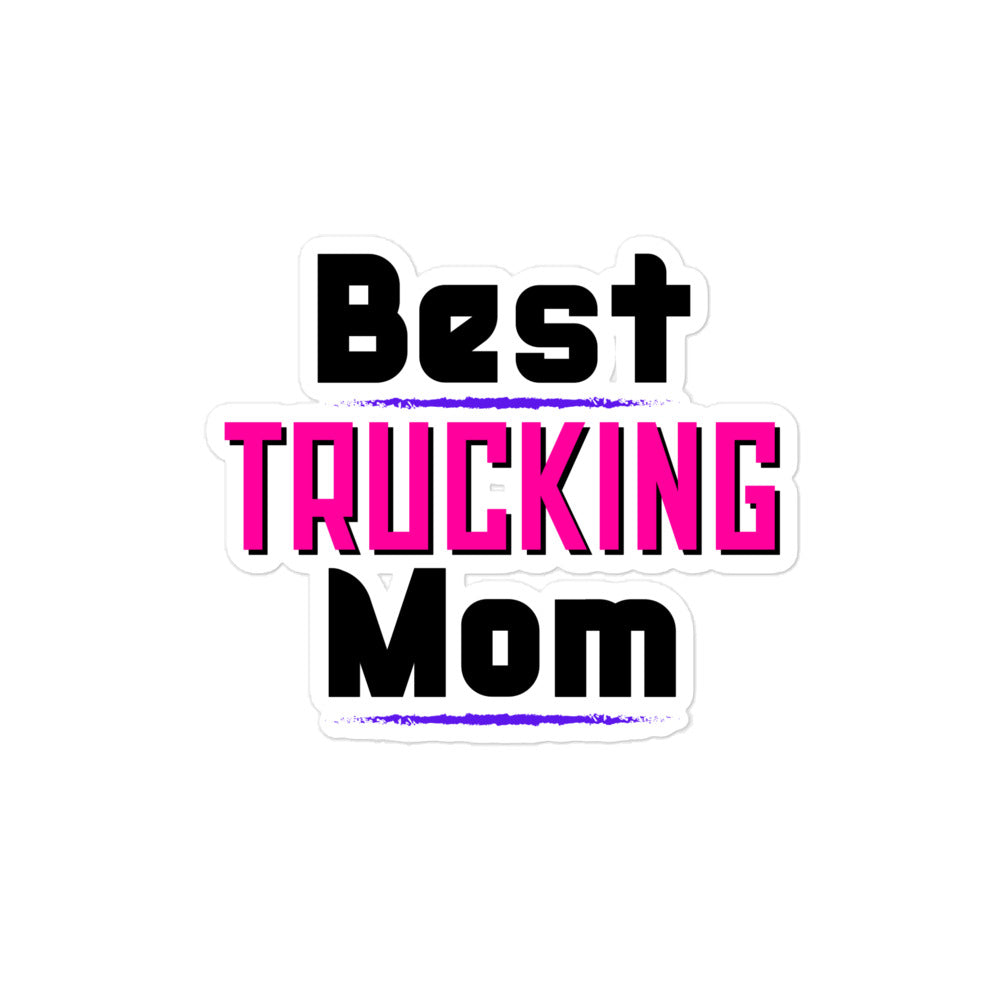 Best Trucking Mom Kiss-cut Stickers