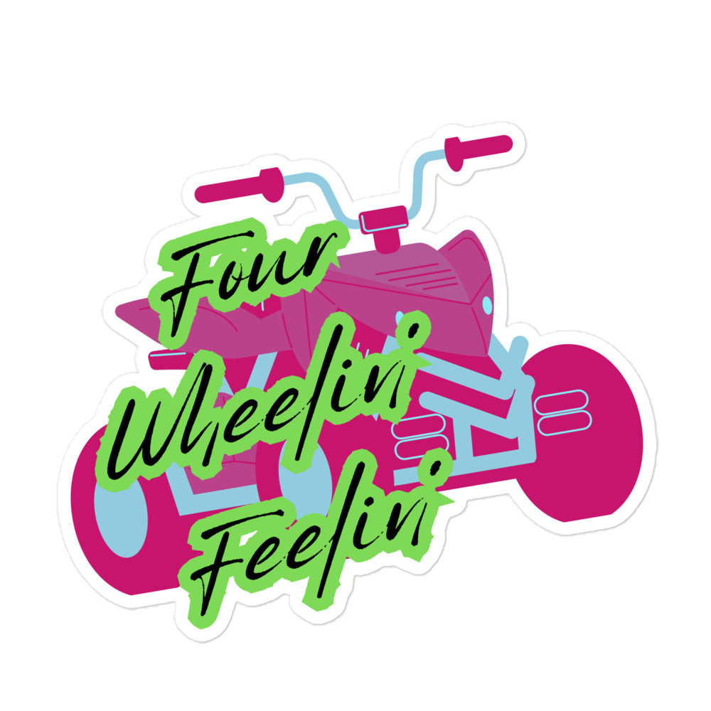 Four Wheelin' Feelin' Kiss-Cut Stickers