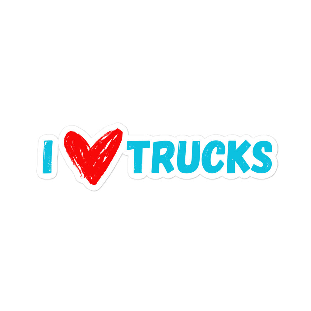 I Heart Trucks Kiss-Cut Stickers