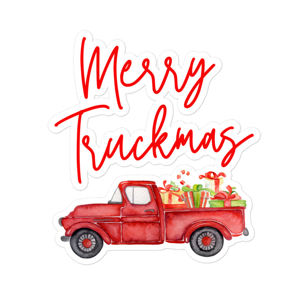 Merry Truckmas Kiss-cut Stickers