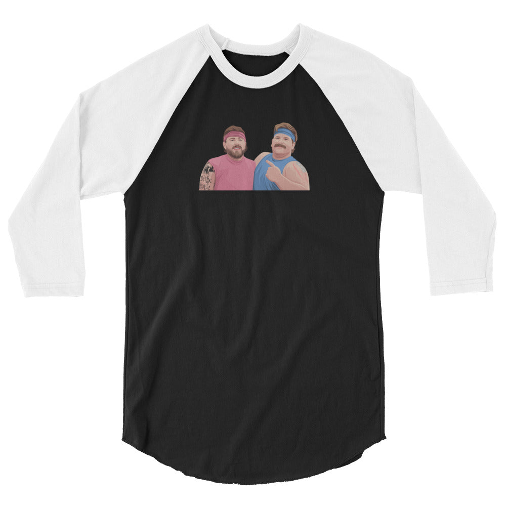 Gender Reveal Wrestlers 3/4 Sleeve Raglan Shirt