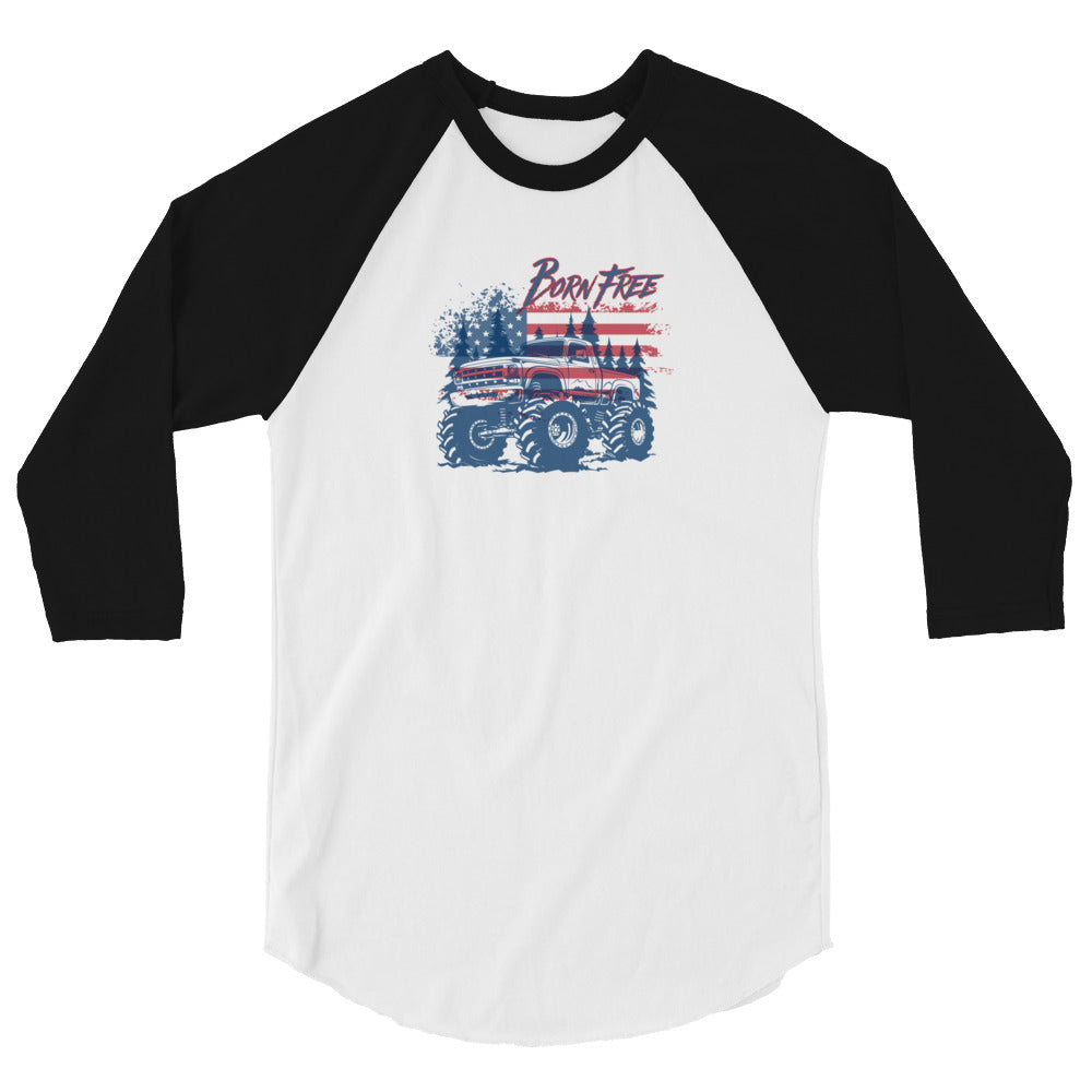 Born Free 3/4 Sleeve Raglan Shirt