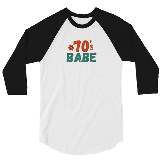 70's Babe 3/4 sleeve raglan shirt