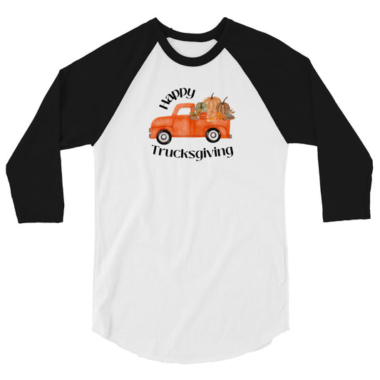 Happy Trucksgiving 3/4 Sleeve Raglan Shirt