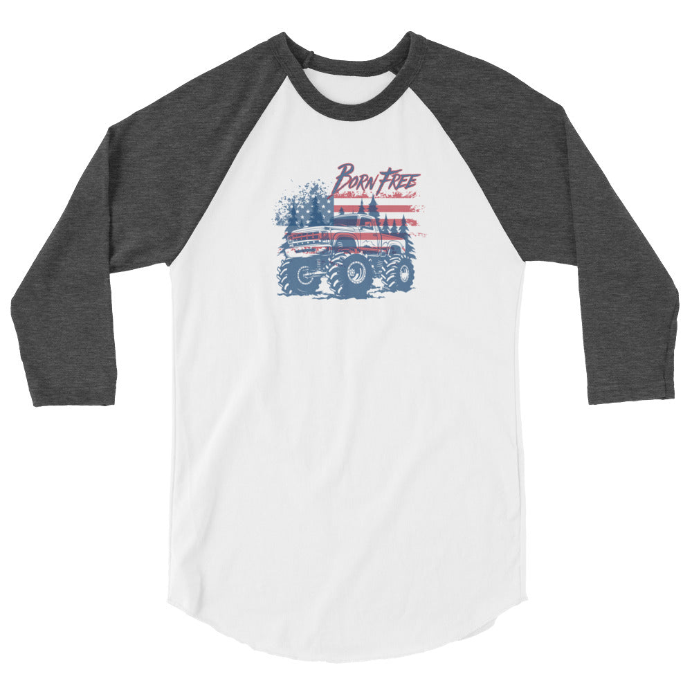 Born Free 3/4 Sleeve Raglan Shirt