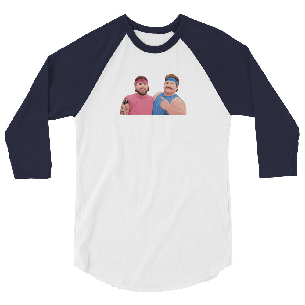 Gender Reveal Wrestlers 3/4 Sleeve Raglan Shirt