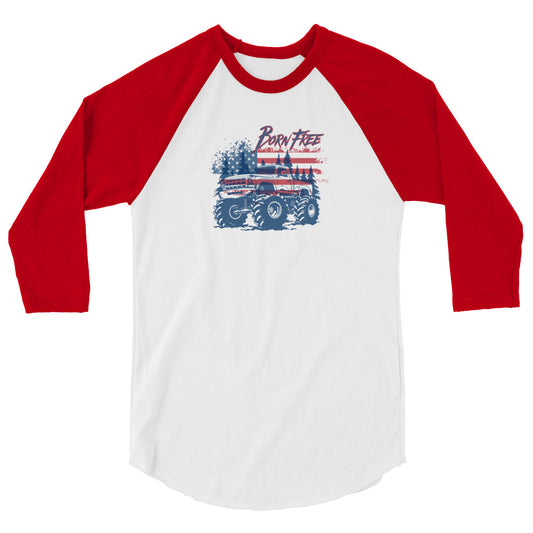 Born Free 3/4 sleeve raglan shirt