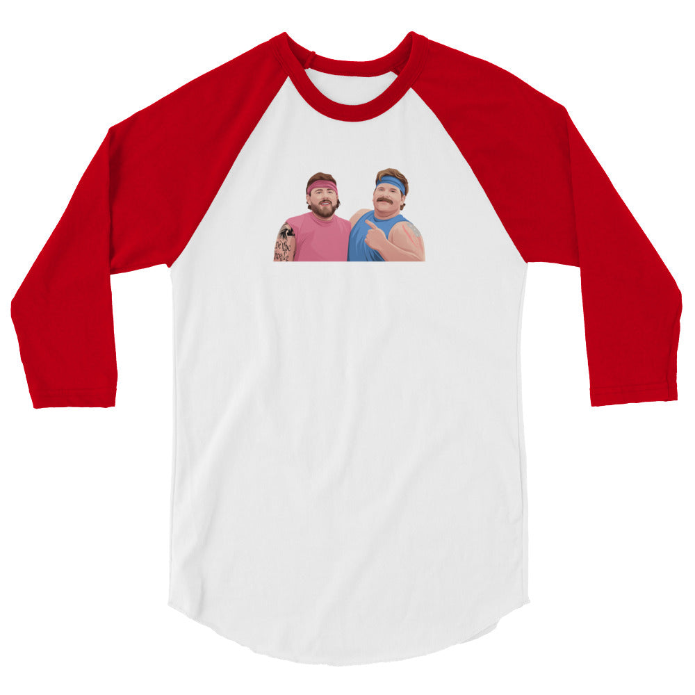 Gender Reveal Wrestlers 3/4 Sleeve Raglan Shirt