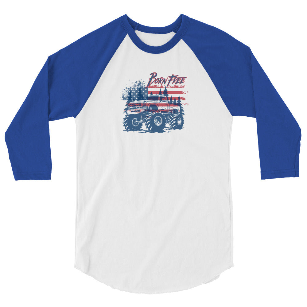 Born Free 3/4 Sleeve Raglan Shirt