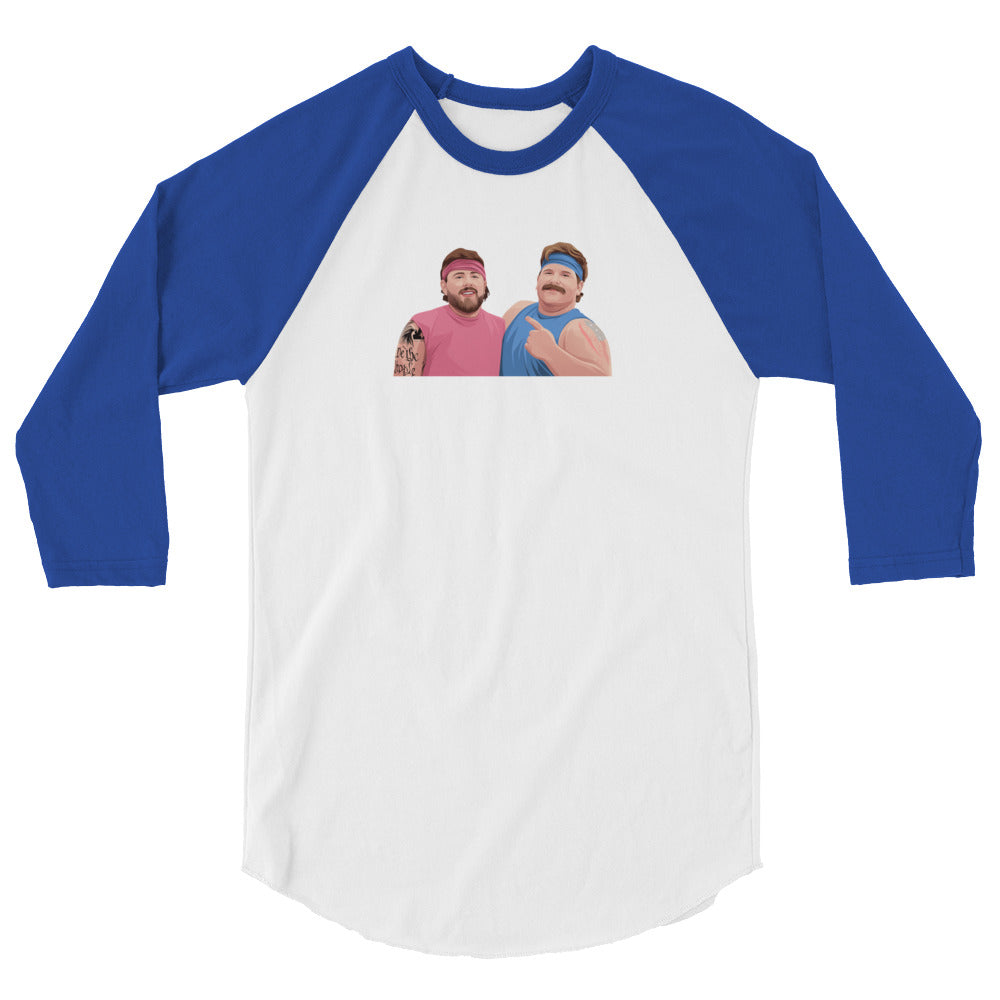 Gender Reveal Wrestlers 3/4 Sleeve Raglan Shirt