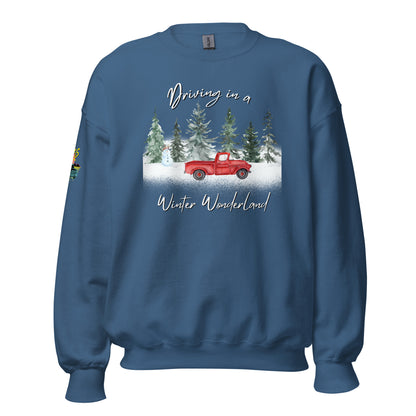 Driving In A Winter Wonderland Unisex Sweatshirt