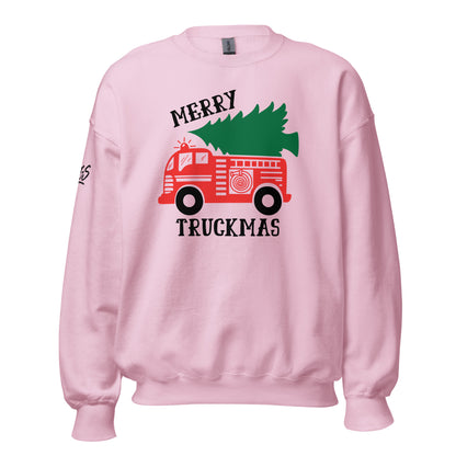 Merry Truckmas Fire Truck Unisex Sweatshirt