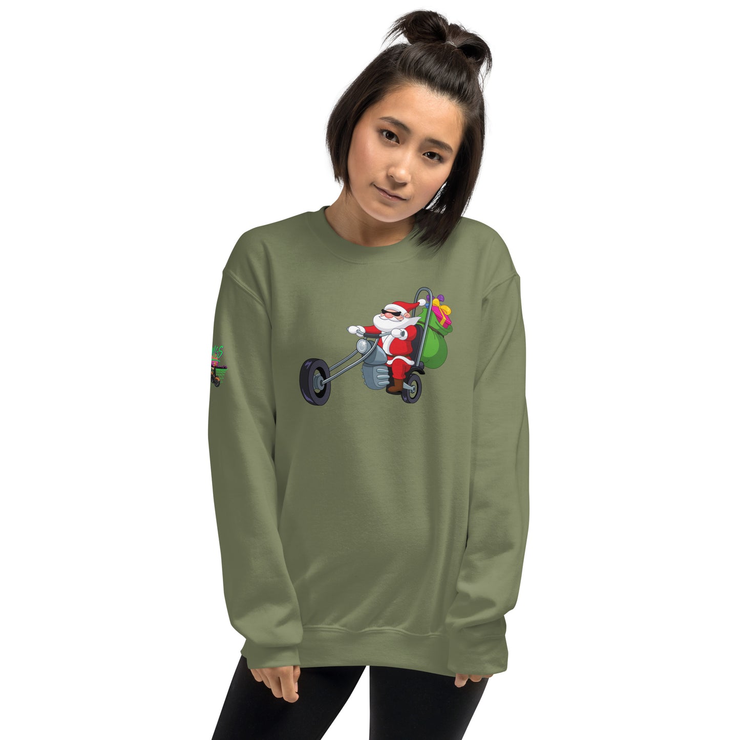 Santa Motorcycle Unisex Sweatshirt