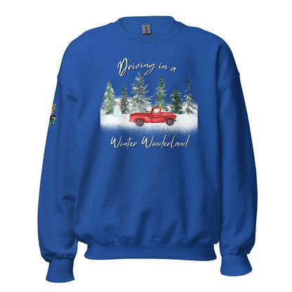 Driving In A Winter Wonderland Unisex Sweatshirt