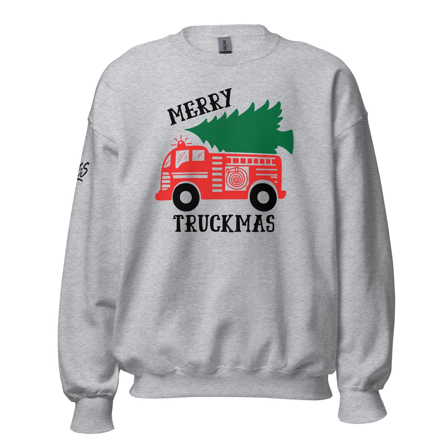 Merry Truckmas Fire Truck Unisex Sweatshirt