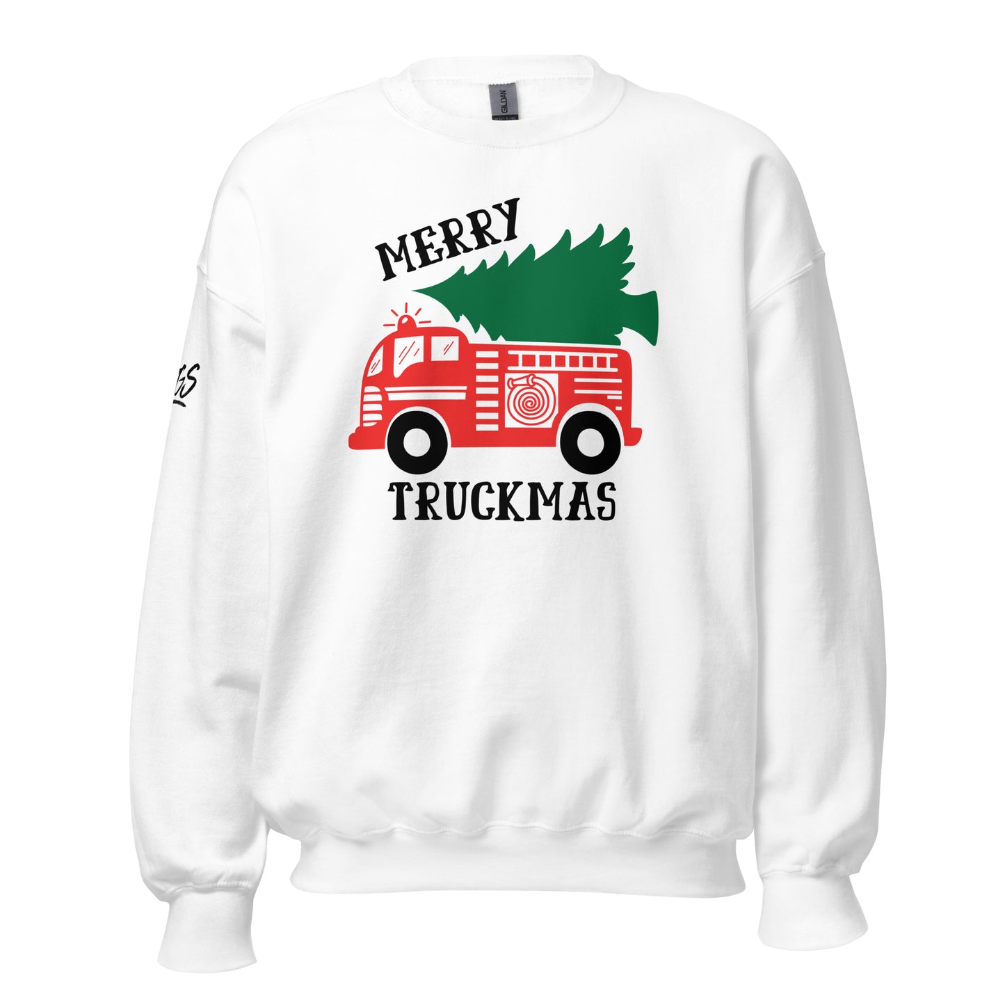 Merry Truckmas Fire Truck Unisex Sweatshirt