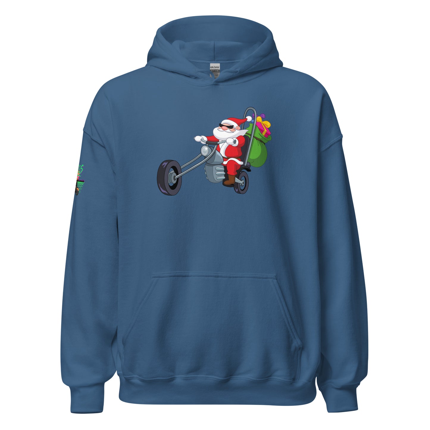 Santa Motorcycle Unisex Hoodie