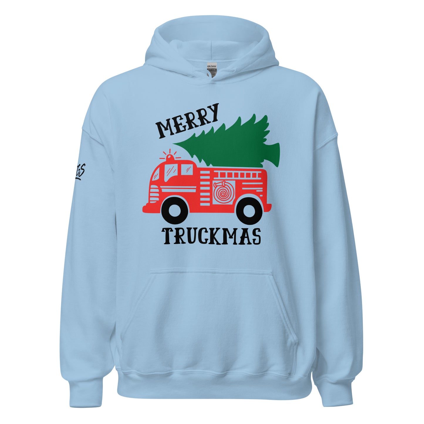 Merry Truckmas Fire Truck Unisex Hoodie