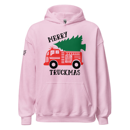 Merry Truckmas Fire Truck Unisex Hoodie