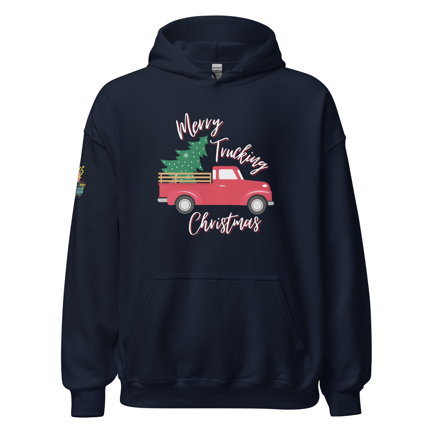 Merry Trucking Christmas Unisex Hoodie