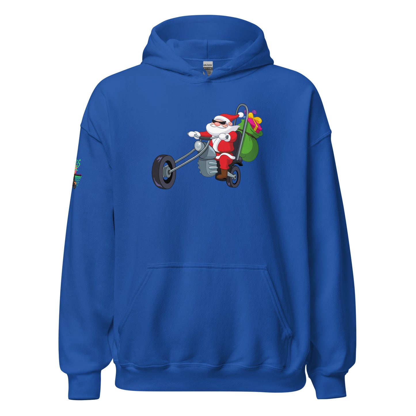 Santa Motorcycle Unisex Hoodie