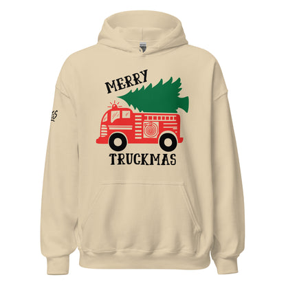 Merry Truckmas Fire Truck Unisex Hoodie