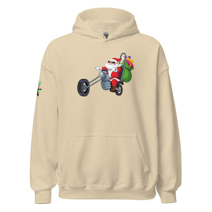 Santa Motorcycle Unisex Hoodie