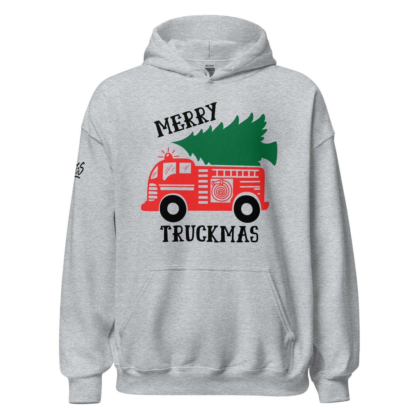 Merry Truckmas Fire Truck Unisex Hoodie