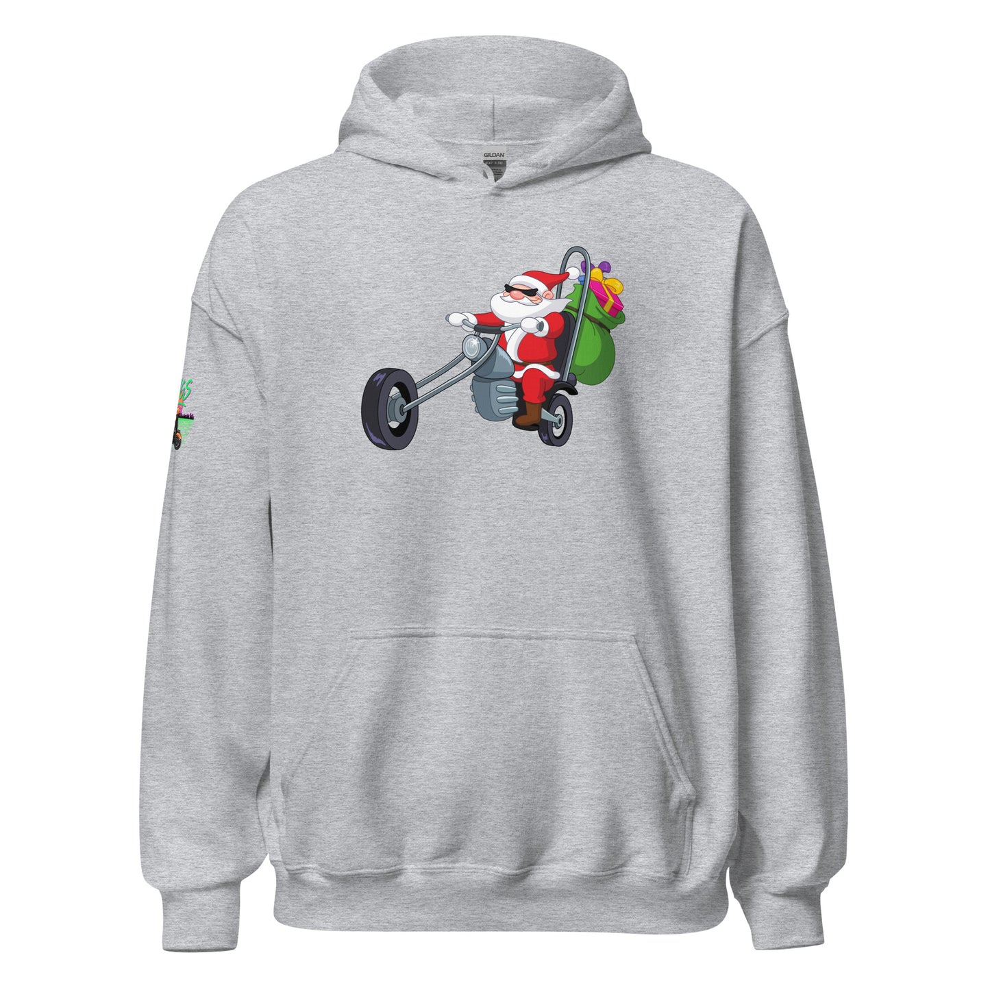 Santa Motorcycle Unisex Hoodie