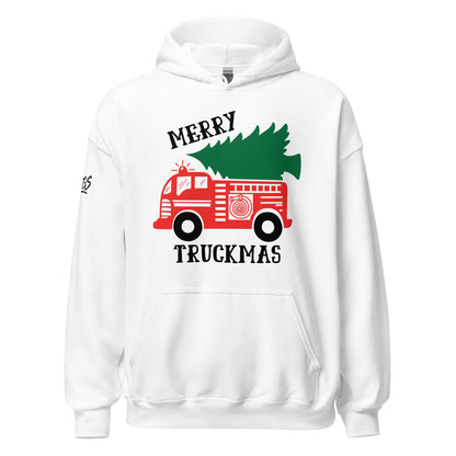 Merry Truckmas Fire Truck Unisex Hoodie