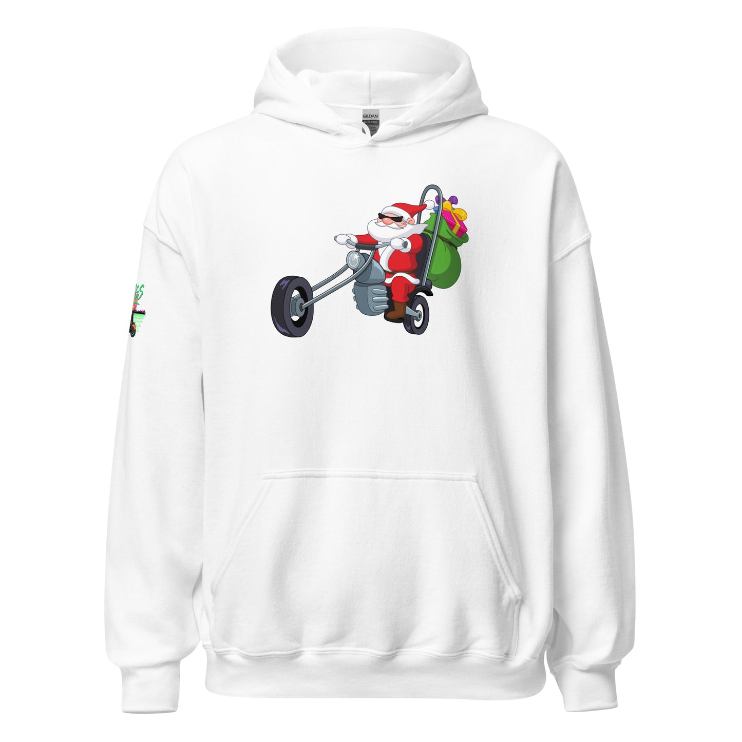 Santa Motorcycle Unisex Hoodie