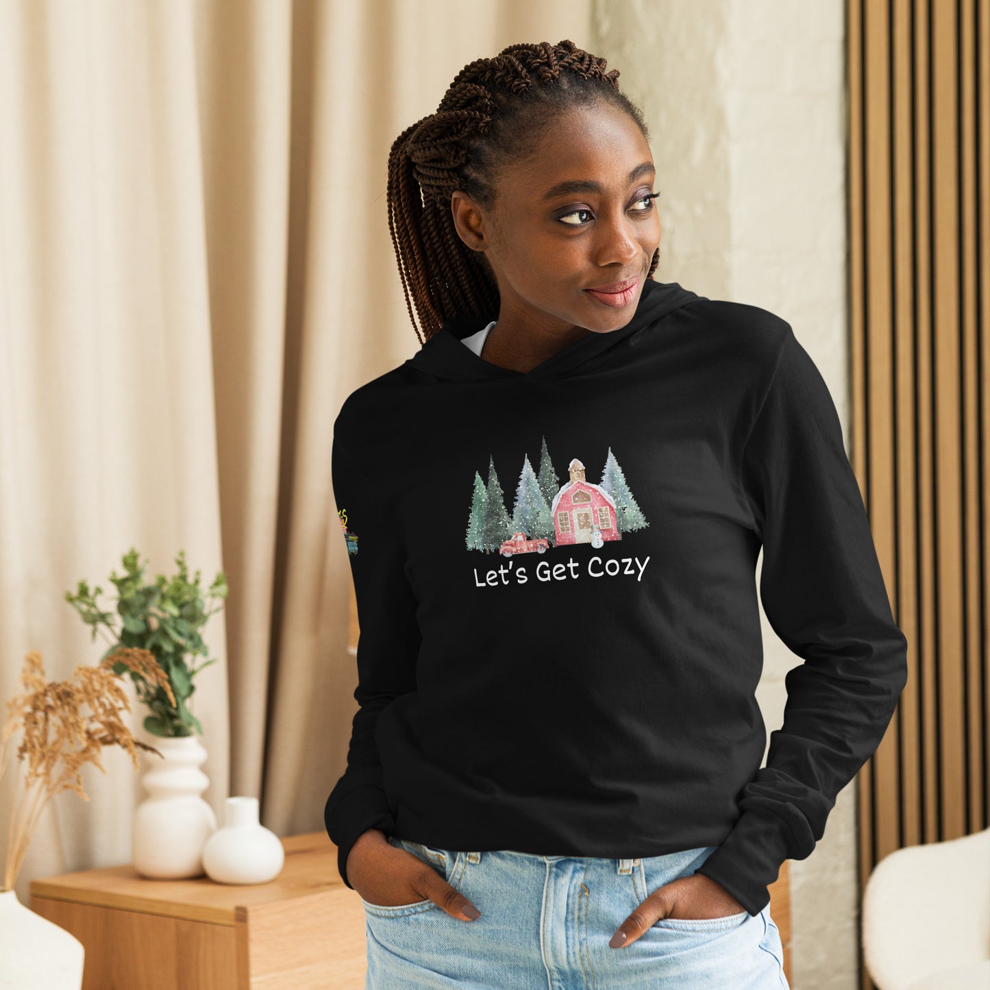 Let's Get Cozy Hooded Long-sleeve Tee