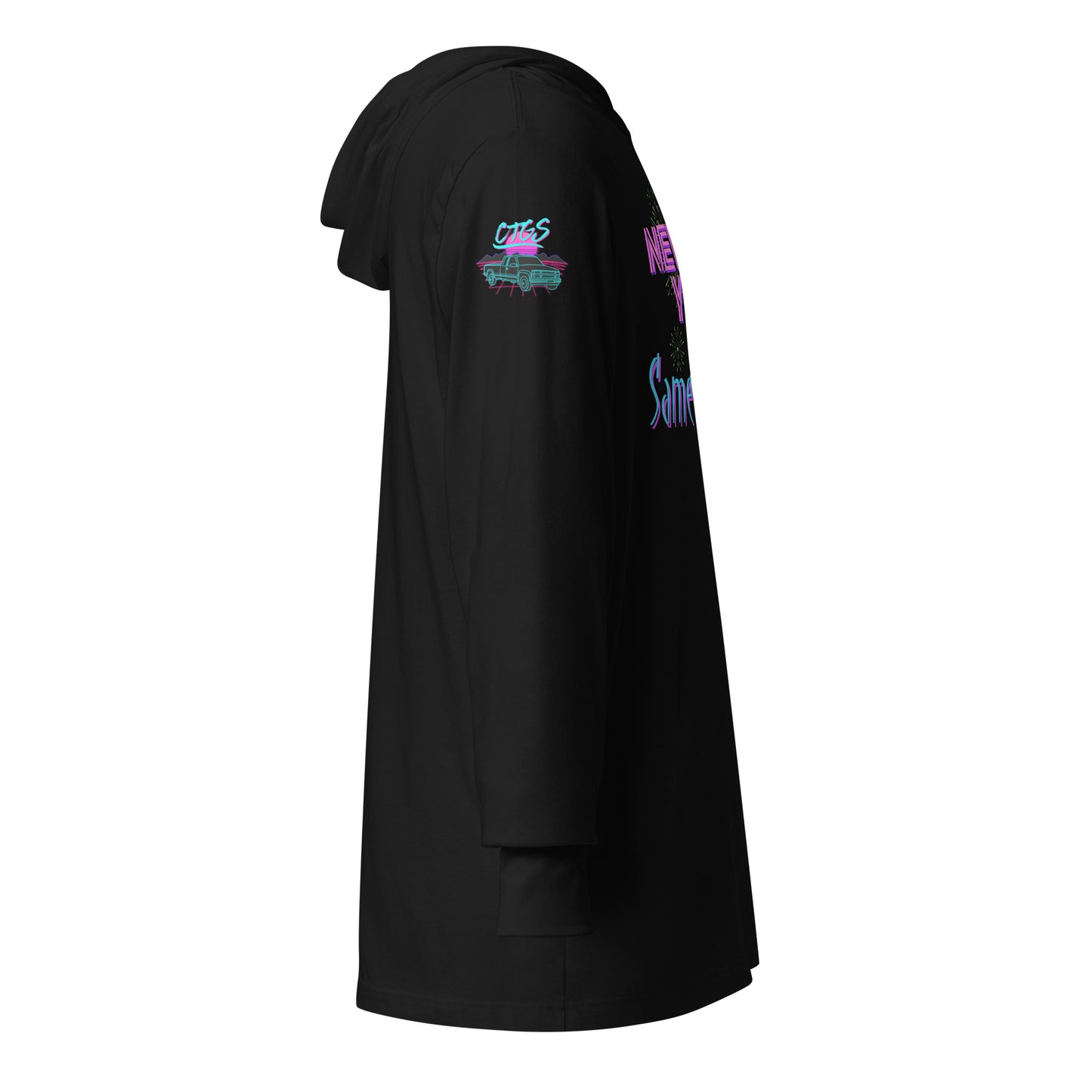 New Year Same Bullshit Hooded Long-sleeve Tee